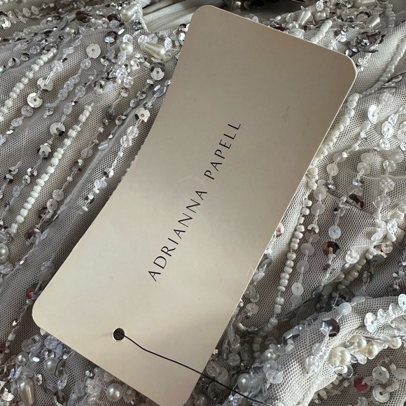 ✔️#63B Brand new with tags Adrianna Papell beaded capelet dress in I it Bscot - Picture 13 of 16